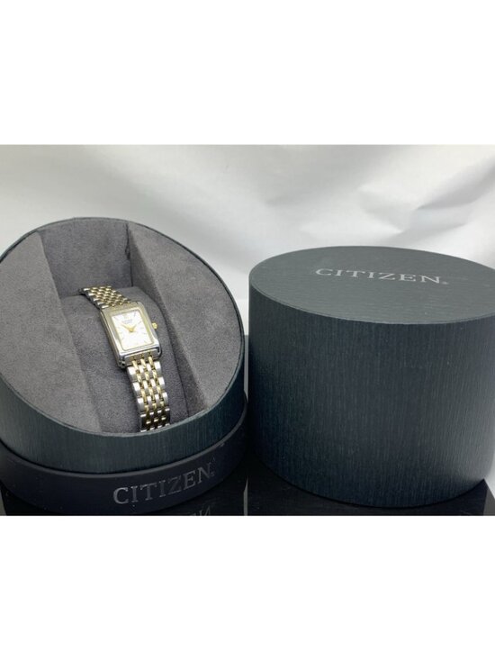 Citizen Women\'s Watch EJ5854-56A Quartz White Dial Two Tone Steel Tank Petite main image 6
